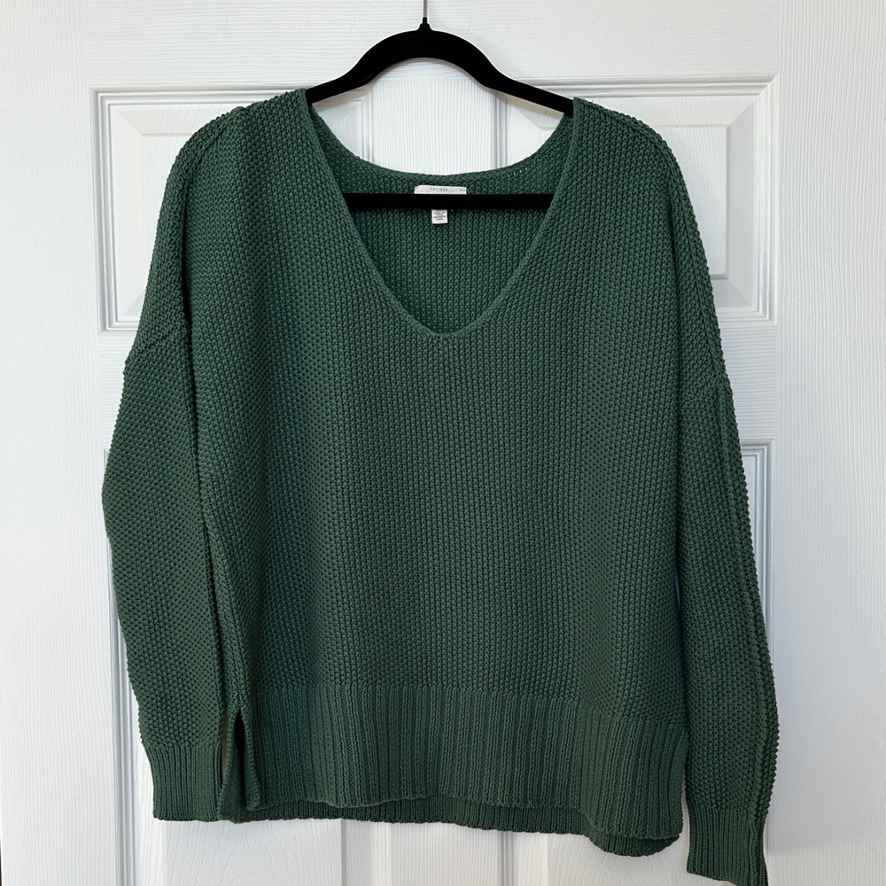 Lucky Brand Forest Green V-Neck Sweater